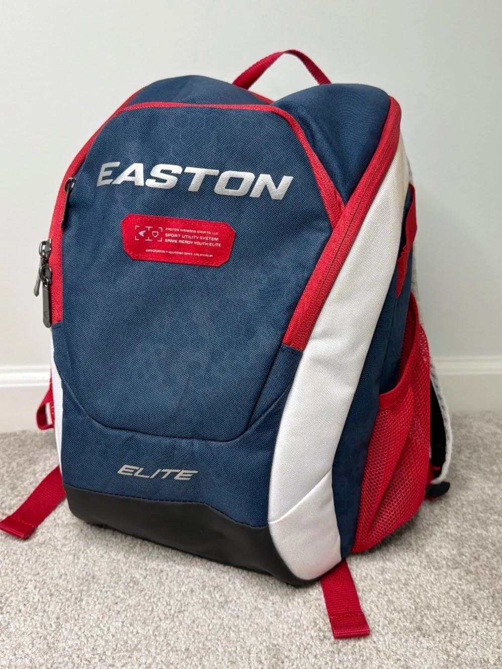 Easton Boys Red White Blue T Ball Baseball Backpack